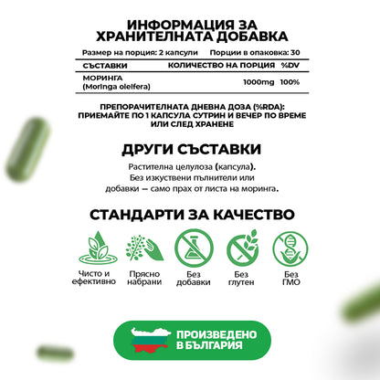 Memorika Моринга - Естествена подкрепа за кортизола и цялостния баланс